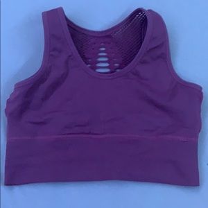 purple sports bra